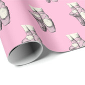 Pink Ballerina Shoes En Pointe FL CC Pink BG Geschenkpapier (Rolleneckpunkt)