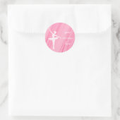 Pink Ballerina Silhouette Stickers (Tasche)