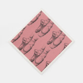 Pink Ballerina Slippers Ballett Papier Napkins Serviette (Ecke)