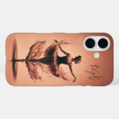 Pink Ballerina Splash Custom Initialen Ballett Case-Mate iPhone Hülle (Rückseite (Horizontal))