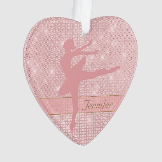 Pink Ballerina Star Lights Ornament (Vorderseite)