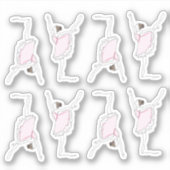 Pink Ballerina Sticker (Vorderseite)