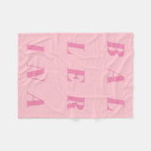 Pink Ballerina Text Design for Ballet Dancers Fleecedecke (Vorderseite (Horizontal))