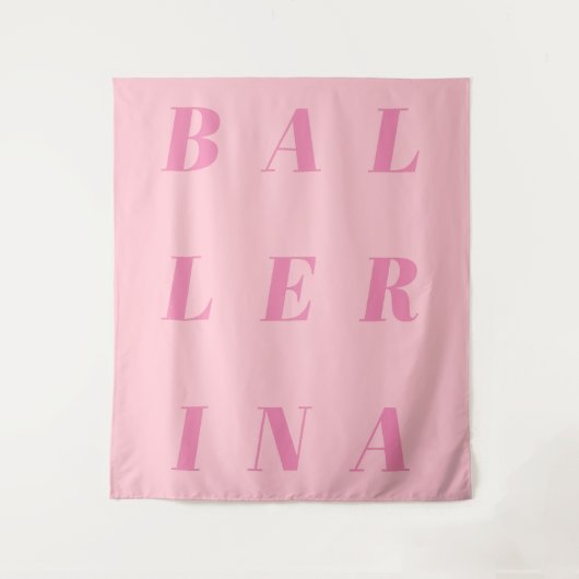Pink Ballerina Text Design for Ballet Dancers Wandteppich (Vorderseite)