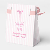 Pink Ballerina theme Birthday Party Gast Danke Geschenkschachtel (Rückseite)