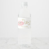 Pink Ballerina Tutu Baby Dusche Wasser Flasche Eti Wasserflaschenetikett (Vorderseite)