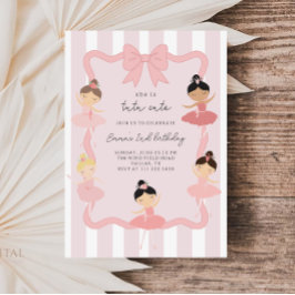 Pink Ballerina Tutu Cute Birthday Invitation Einladung