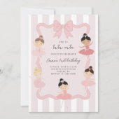 Pink Ballerina Tutu Cute Birthday Invitation Einladung (Vorderseite)