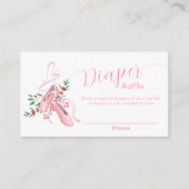Pink Ballerina Tutu Diaper Raffle Baby Shower  Begleitkarte (Vorderseite)
