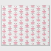 Pink Ballerina Tutu Kinderdusche Geschenkpapier (Flach)
