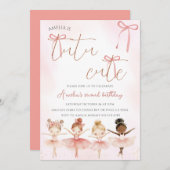 Pink Ballerina Tutu Niedliche Geburtstag Einladung (Vorne/Hinten)