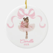 Pink Ballerina Weihnachtsschmuck Keepake (Hinten)