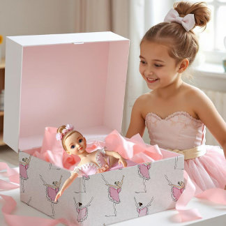 Pink Ballerina Wrapping Paper Geschenkpapier