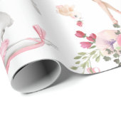 Pink Ballerina Wrapping Paper Geschenkpapier (Rolleneckpunkt)