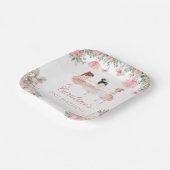 Pink Ballet Ballerina Geburtstagspapier-Teller Pappteller (Gewinkelt)