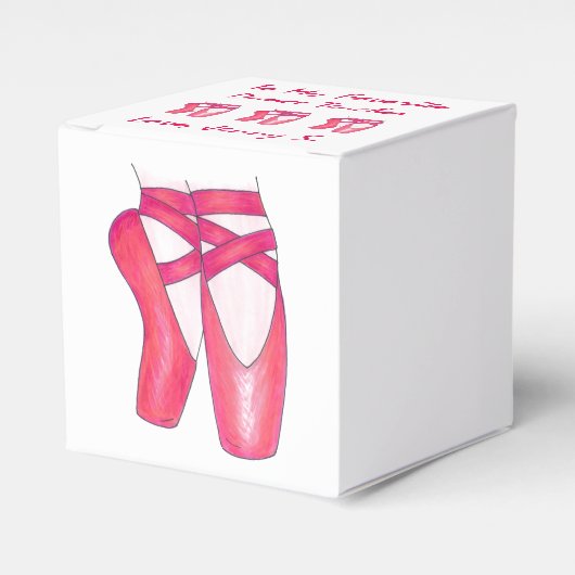 Pink Ballet Ballerina Pointe Shoes Tanzlehrer Geschenkschachtel (Vorderseite)