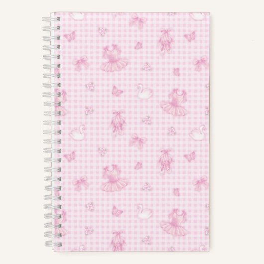 Pink Ballet Coquette Notizblock (Vorderseite)