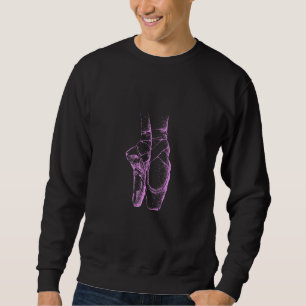 Pink Ballet Dance Slippers Sweatshirt