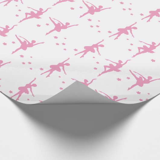 Pink Ballet Dancers Geschenkpapier (Ecke)