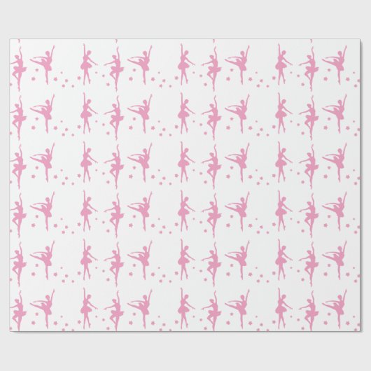 Pink Ballet Dancers Geschenkpapier (Flach)