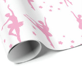 Pink Ballet Dancers Geschenkpapier (Rolleneckpunkt)