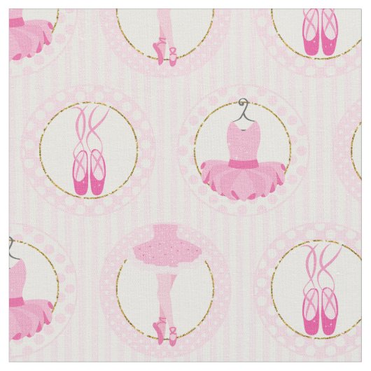 Pink Ballet Dancing - Ballerina Tutu Dancer Stoff (Nahaufnahme)