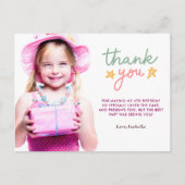 Pink Ballet Geburtstagsparty Danke Postkarte (Vorderseite)