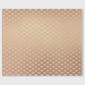 Pink Ballet Lachs Pastel Seashells Waves Geschenkpapier (Flach)