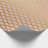 Pink Ballet Lachs Pastel Seashells Waves Geschenkpapier (Ecke)