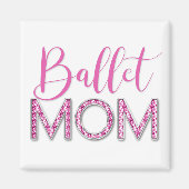 Pink Ballet Mama Sparkle Diamond Typografy Magnet (Vorne)