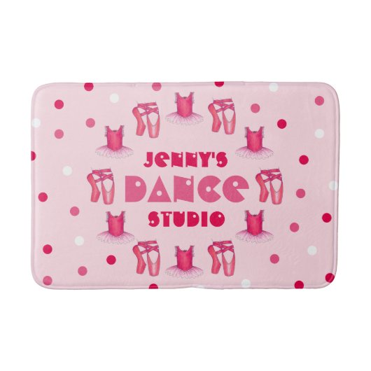 Pink Ballet Pointe Shows Tutu Ballerina Tanz Badematte (Vorderseite)