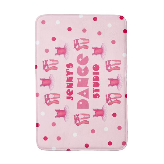 Pink Ballet Pointe Shows Tutu Ballerina Tanz Badematte (Vorderseite Vertikal)