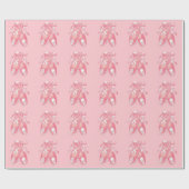 Pink Ballet Schuhe Wrapping Paper Geschenkpapier (Flach)