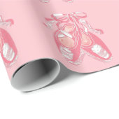 Pink Ballet Schuhe Wrapping Paper Geschenkpapier (Rolleneckpunkt)