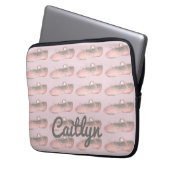Pink Ballet Shoe Personalisiert Tanzlehrer Tänzeri Laptopschutzhülle (Vorderseite Links)