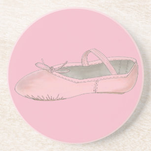 Pink Ballet Shoe Slipper Ballerina Tanzlehrer Untersetzer