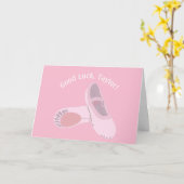 Pink Ballet Shoes Dance Erwägungsgrund Viel Glück Karte (Gelbe Blume)
