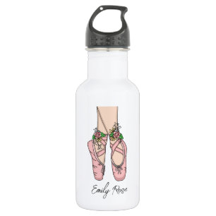 Pink Ballet Shoes Personalisiert Edelstahlflasche