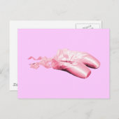 Pink Ballet Shoes Postkarte (Vorne/Hinten)