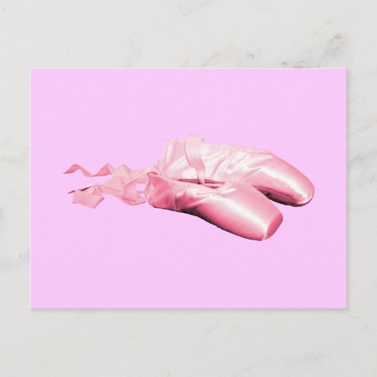 Pink Ballet Shoes Postkarte (Vorderseite)