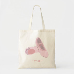 Pink Ballet Shoes Slippers Personalisiert Tragetasche