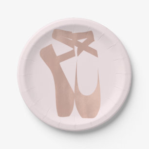 Pink Ballet Slippers Ballerina Geburtstagsparty Pappteller