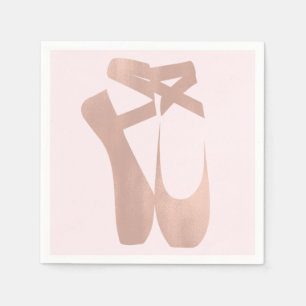 Pink Ballet Slippers Ballerina Geburtstagsparty Serviette