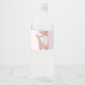Pink Ballet Slippers Ballerina Rose Party Wasserflaschenetikett (Vorderseite)