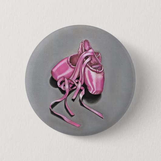 Pink Ballet Slippers Button (Vorderseite)