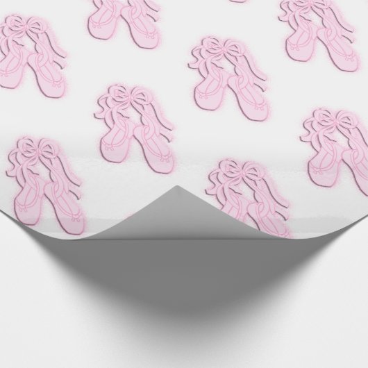 Pink Ballet Slippers Geschenkpapier (Ecke)