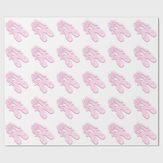 Pink Ballet Slippers Geschenkpapier (Flach)