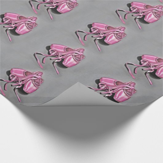 Pink Ballet Slippers Geschenkpapier (Ecke)