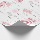 Pink Ballet Slippers Geschenkpapier (Ecke)