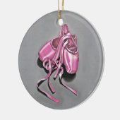 Pink Ballet Slippers Keramikornament (Links)